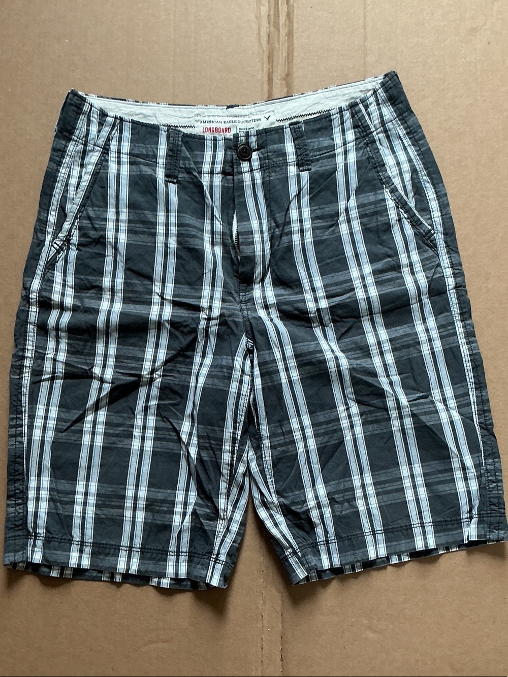 American Eagle Outfitters Plaid Longboard Shorts size 30